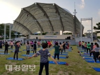 상주시 보건소, 한방야외기공체조교실 인기