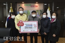 효성백년가약경로당, 대구 남구청에 성금 전달