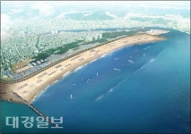 포항 송도해수욕장 백사장 복원 위한 양빈공사 착공