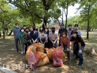 경산시 기획예산과 자인면 계정숲 정화활동 실시