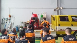 경북소방본부, 소방차량 조작능력 교육