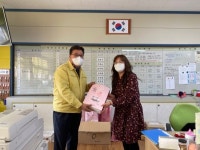 상주 모동면, 지역 초교에 겨울용품 전달