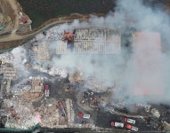 경산소방서, 드론으로 자인면 일언리 공장 화재 조기 진압