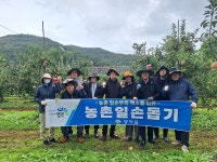 영덕읍 직원들, 사과농가 찾아 일손 돕기 봉사활동