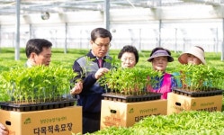 광주안씨재곤파종중 | 김돈곤 청양군수, '고추 육묘상태' 점검