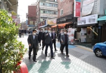 유동균 마포구청장, 상암동 보행자우선도로 확장 현장 방문