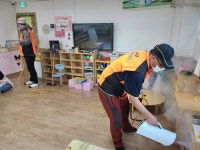 원주소방서 남성의용소방대, 어린이집 방역활동