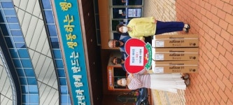 대건냉동 이엔씨 정일 대표, 삼향읍에 에어컨 3대 기탁