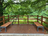 용인시 풍덕천2동, 정평천 산책로 두 곳에 주민 쉼터 조성
