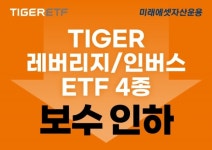 미래에셋자산운용, TIGER 레버리지, 인버스 ETF 4종 보수 인하