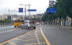 울산, 학성로-강북로 진입  아찔한 곡예운전