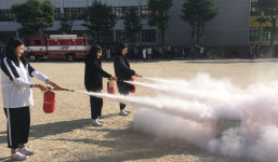 옥동119, 울산중앙중학교 합동소방훈련