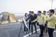 울산 북구, 강동 구암마을 해안산책로 조성사업 현장점검