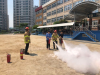 울산 온산119, 청량중학교 합동소방훈련