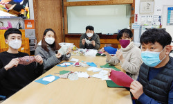 울산 하늘물고기장애인보호작업장, 마스크 자체 제작 사용