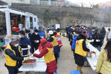 적십자 울산지사, 웅촌면 산불 대처 구호활동 전개