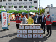 울산 적십자, 동강병원·시립노인병원 전통분말차 전달