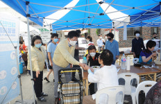 울산 박태완 중구청장, 반구시장 일일장터 행사 참석