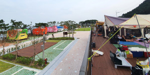 울산 강동오토캠핑장, 탁 트인 바다조망에 온가족 웃음꽃