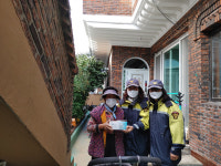 울산 온산여성의용소방대, 취약계층 마스크 배부