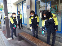 울산 매곡119 의용소방대, 전통시장 코로나19 방역활동