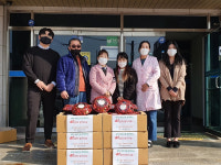 울산 실버사랑 봉사회, 서부노인복지관 딸기 전달