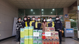 울산온산소방서 청량119 의용소방대, 화재 피해주민 구호품 전달