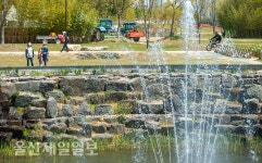 태화강국가정원 오산못 분수대 보면서~