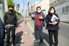 정천석 동구청장, 명덕초 통학로 현장점검