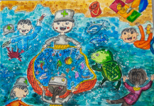 제13회 녹색생활실천 환경그림대회 유치부-김지현, 초등저학년부-이유리, 초등고학년부-신준우 대상