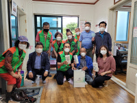 울산 야음장생포동 자율방재단, 경로당 선풍기 전달