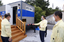 울산 북구, 시례잠수교 공중화장실 설치 현장 점검