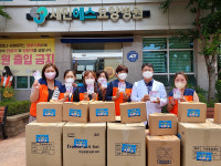 울산 티 스토리 봉사단체, 세민에스요양병원 코로나 극복 물품 전달