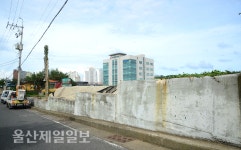 울산 동구 서진길 위험천만 방음벽 철거 완료