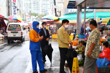 박태완 울산 중구청장, 태풍찬투대비 현장 점검