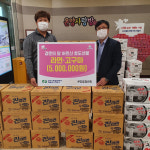 온양읍 청년회, 경로당 물품 전달