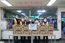 한울라이온스클럽, 울산남구종합복지관 경로식당 동지팥죽 전달