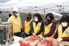 울산 남구, 효성티엔씨 화재현장 자원봉사자 격려