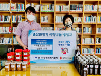 울산 반구1동 19통장, 나눔냉장고 후원품 전달