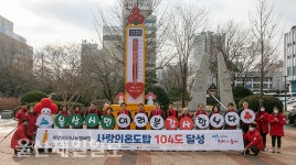 2023 사랑의온도탑 104도… 울산시민과 기업들의 적극 참여로 목표 달성