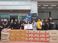 블루핸즈매곡점·경원테크, 농소2동 나눔냉장고 후원