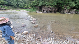 울주군 대곡천 징검다리, 태풍 카눈에 훼손