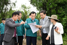 북구청장, 울산숲 호계구간 점검