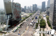 러시아 월드컵 거리응원전 준비... 영동대로 통제