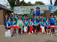 (사)바다살리기 한국SOS 자원봉사단 경기본부 수원지부, 11일 수원 장안공원 일대에서 코로나19 극복 위한 마스크 나눔 봉사활동 실시