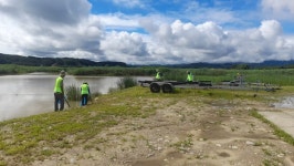 양양군, 양양남대천 하천·하구 쓰레기 집중 수거