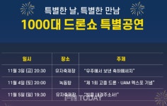 1000대의 드론이 고흥의 밤하늘을 수 놓는다...제1회 고흥 드론·UAM 엑스포 개막