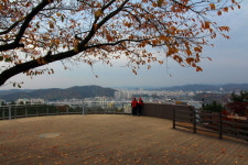 바람이 머물고 햇살이 멈춘 선학산 전망대에서 붓끝으로 그린 진주 보다.