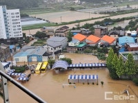 [진주_폭우피해]진주시 진성면 중촌천 제방 유실...긴급 대피령