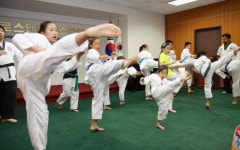 LA한인회관서 태권도 격파시범